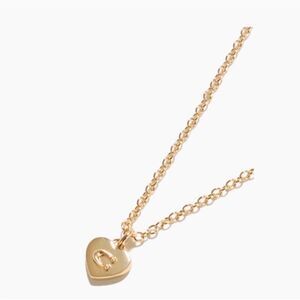 Coach Necklace with Heart-Shaped Pendant - Gold